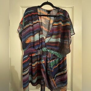 Lane Bryant multicolor wrap top - 22/24